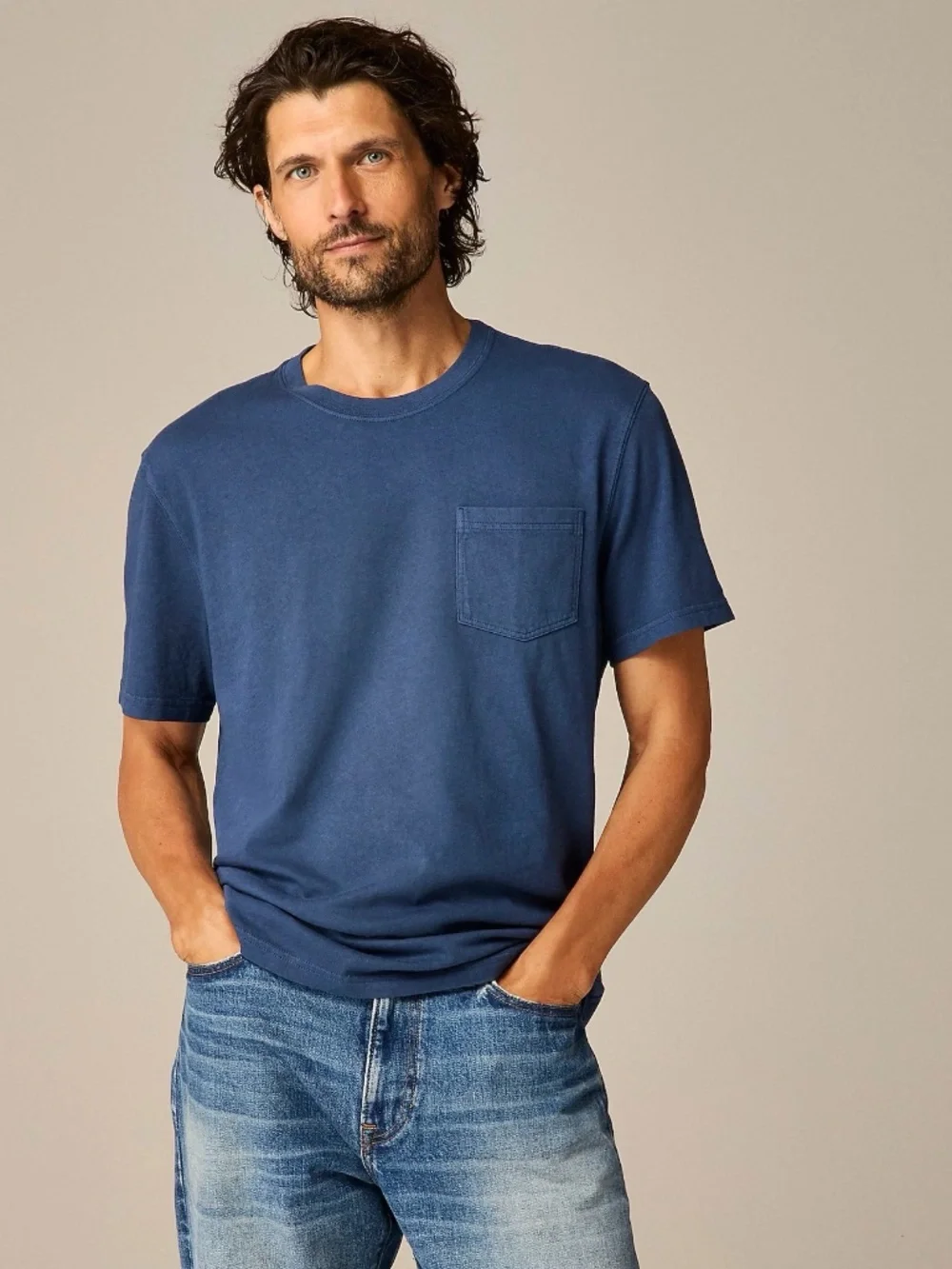 NWT J. Crew green Vintage Wash Pocket T-shirt L Tall